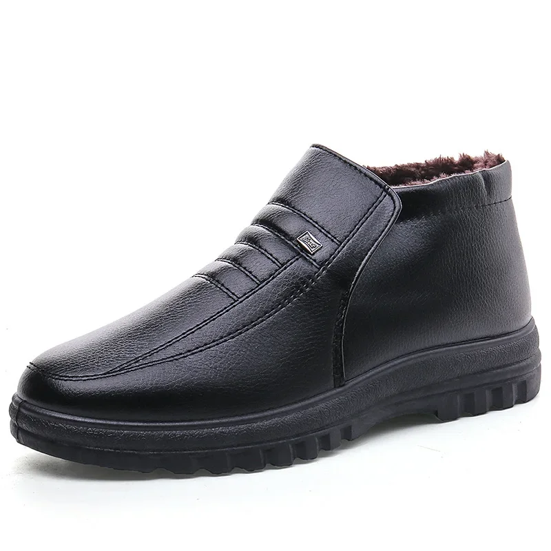 Men'S Shoes Temu - PLUS ขนาดชายรองเท้าฤดูหนาวรองเท้าผ้าฝ้าย SLIP-ON Mens Casual รองเท้าหนัง