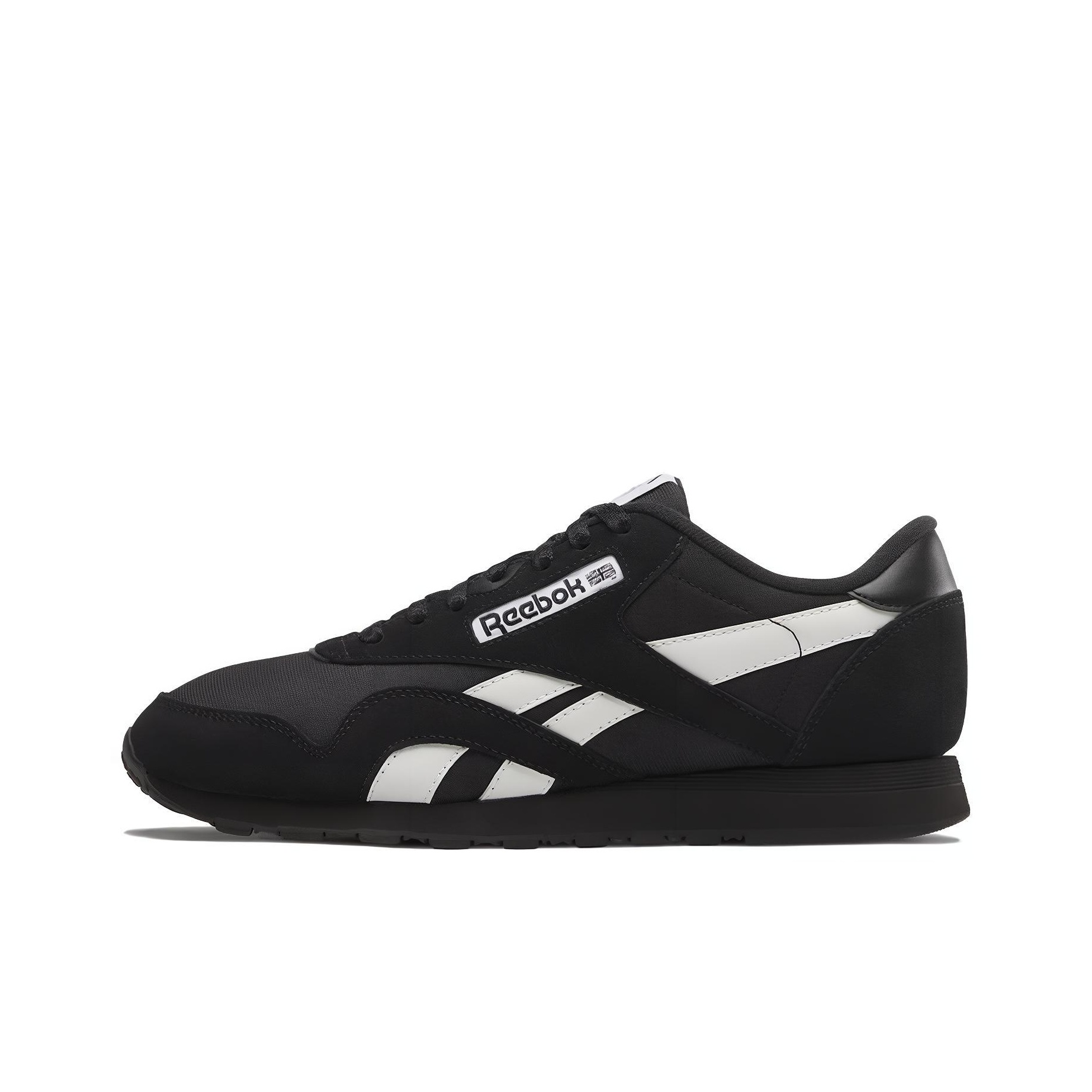 Men Shoes Reebok - รองเท้าวิ่งรีบ็อก คลาสสิค ไนลอน รุ่นยูนิเซ็กส์ ทรงโลว์ท็อป สีดำขาว