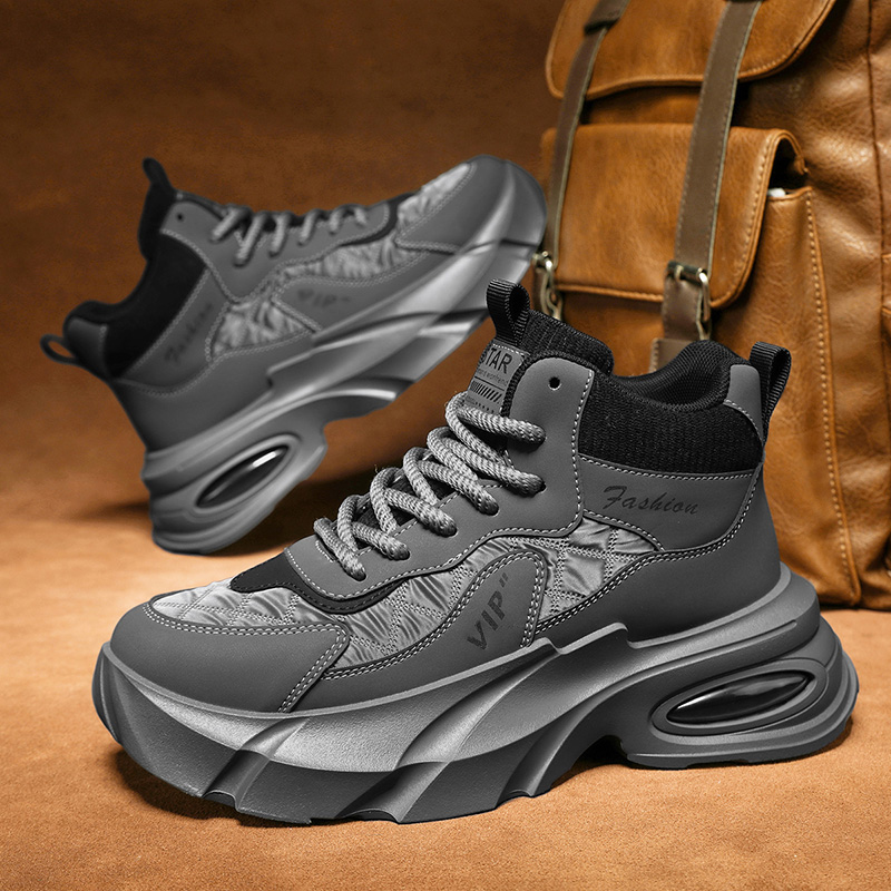 Men Shoes Trainers - รองเท้าผู้ชายทรงสูงรุ่นใหม่ปี 2026 รองเท้าผ้าใบพื้นหนาใส่สบายสำหรับทุกฤดูกาล รองเท้าลำลองแฟชั่น รองเท้ากีฬาเทรนเนอร์