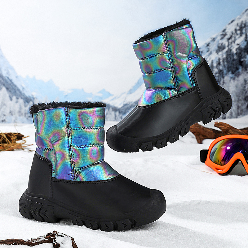 Winter Boot Insulated - รองเท้าบูทผ้าฝ้ายสำหรับเด็กในฤดูหนาว, รองเท้าบูทกันหนาวและกันหิมะ, รองเท้าบูทกันลื่นและทนทานสำหรับกิจกรรมกลางแจ้ง