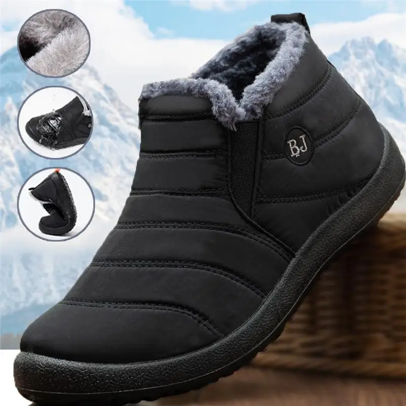 Winter Boot Insulated - รองเท้าบูทหิมะแฟชั่นสำหรับผู้ชาย แบบหุ้มข้อ ให้ความอบอุ่นสำหรับฤดูหนาว กันน้ำ ใส่สบาย เหมาะสำหรับกิจกรรมกลางแจ้ง