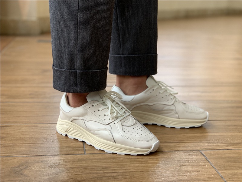 Men'S Shoes Temu - รองเท้าลำลองผู้ชายแบบผูกเชือกทรงกลมสีขาวพื้นหนารองเท้าลำลองผู้ชายหนังแท้ใหม่สบายระบายอากาศได้ดีรองเท้าผ้าใบแฟชั่นผู้ชาย