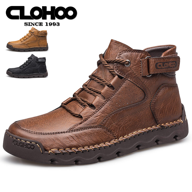 Men'S Shoes Temu - รองเท้าผู้ชาย CLOHOO เย็บมือ รองเท้าลำลองสำหรับเล่นกีฬา พร้อมซับในขนแกะเทียมที่ให้ความอบอุ่น พื้นรองเท้านุ่ม