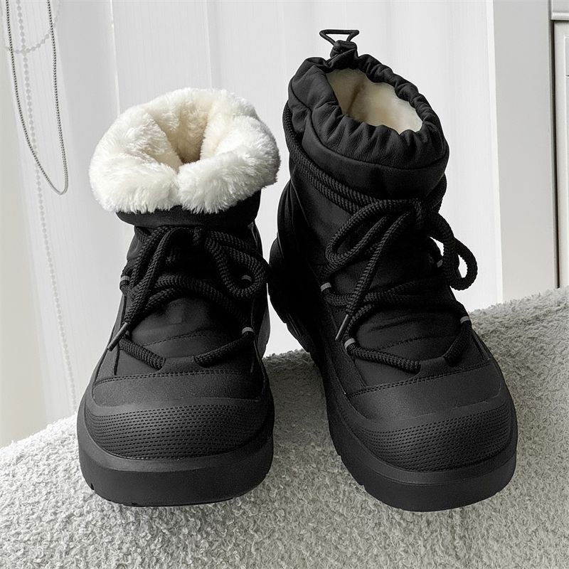 Men'S Shoes Temu - รองเท้าบูทหิมะผู้ชายแบบใหม่ ดีไซน์เนอร์ รองเท้าบูทหุ้มข้อสูงสำหรับฤดูหนาว รองเท้าลำลองกันน้ำกันลื่นสำหรับกิจกรรมกลางแจ้ง รองเท้าบูททำงานบุขนอุ่น