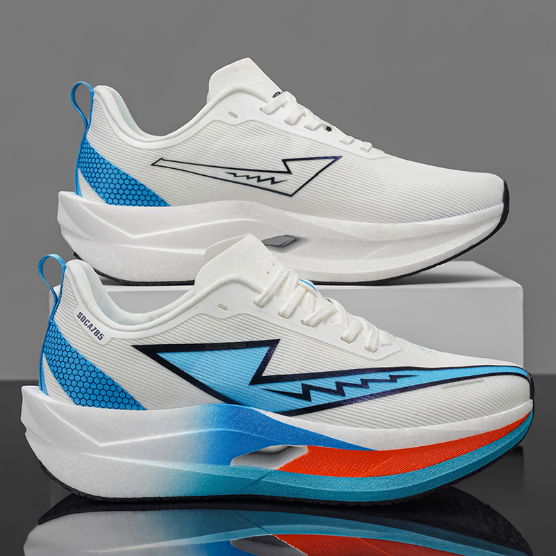 Men'S Shoes For Gym - รองเท้ากีฬาลำลองสำหรับผู้ชาย รองเท้าวิ่งมาราธอนระดับมืออาชีพพร้อมแผ่นคาร์บอนดูดซับแรงกระแทก เหมาะสำหรับการออกกำลังกายในยิม สนามกรีฑา และกิจกรรมกีฬาในชีวิตประจำวัน สไตล์มินิมอล