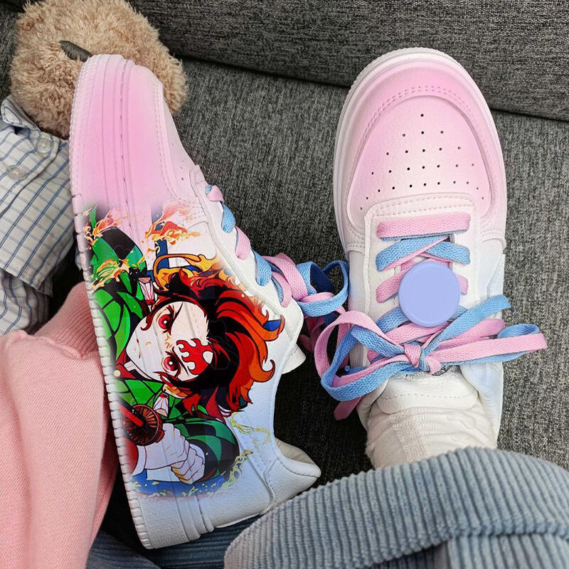 Men'S Shoes Good For Running - รองเท้าผ้าใบลายอนิเมะ Demon Slayer แบบหุ้มข้อต่ำ รองเท้ากีฬา รองเท้านักเรียนน่ารัก