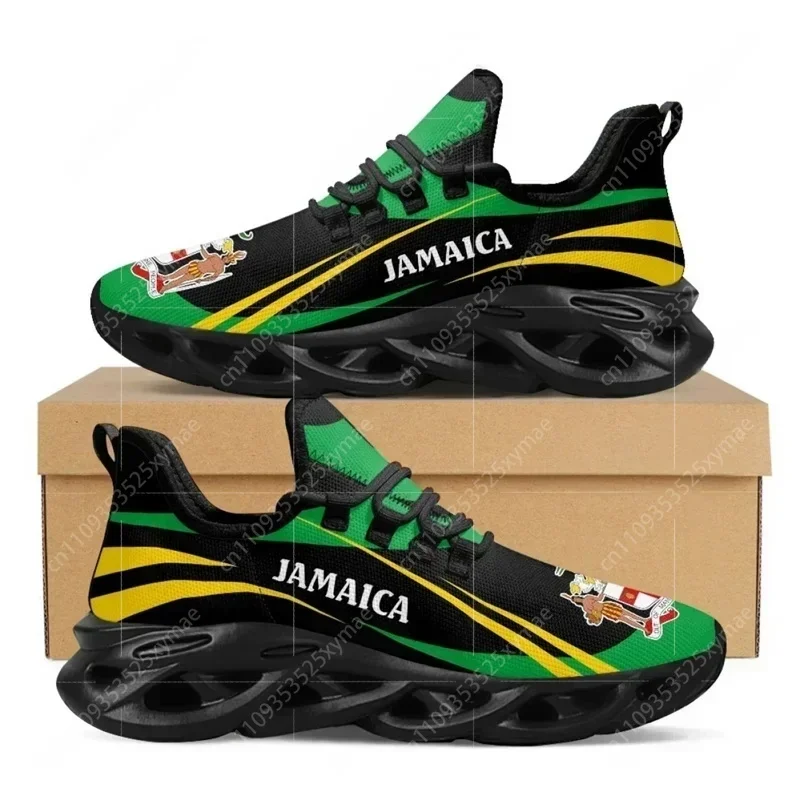 Men Shoes Trainers - รองเท้าลายธงชาติจาเมกาสำหรับผู้ชาย 2023 รองเท้าวิ่งแบบลำลอง ระบายอากาศได้ดี ดีไซน์สั่งทำพิเศษ รองเท้าผ้าใบผู้ชาย