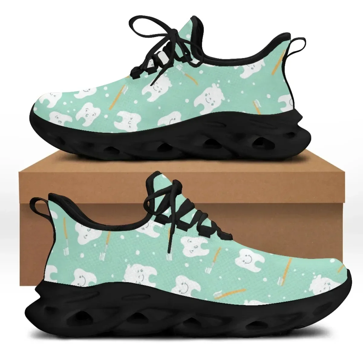 Men'S Shoes For Gym - รองเท้าผ้าใบแฟชั่นสำหรับผู้หญิง พิมพ์ลายรูปภาพตามสั่ง รองเท้าลำลองแบบผูกเชือก สำหรับออกกำลังกาย วิ่ง และกิจกรรมกลางแจ้ง