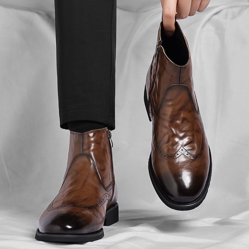 รองเท้าบูทเชลซีผู้ชาย หนังนุ่ม - Men'S Shoes Zipper บทวิจารณ์และราคา