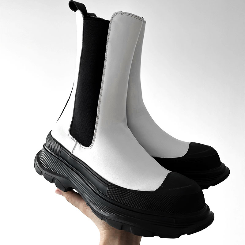 รองเท้าบูทแฟชั่นผู้ชายสำหรับเว - Men'S Shoes Black And White บทวิจารณ์และราคา