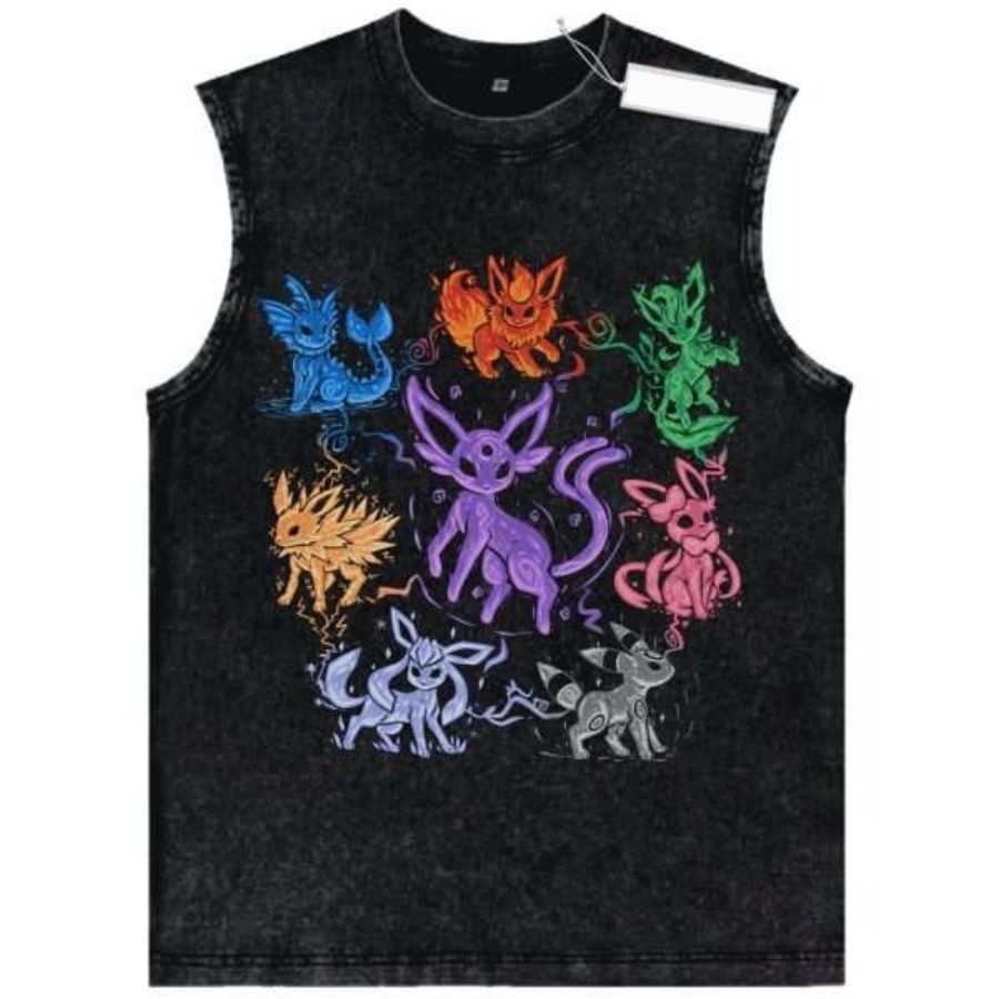 เสื้อกล้ามลายโปเกมอนสไตล์วินเท - Men Shoes Japan บทวิจารณ์และราคา