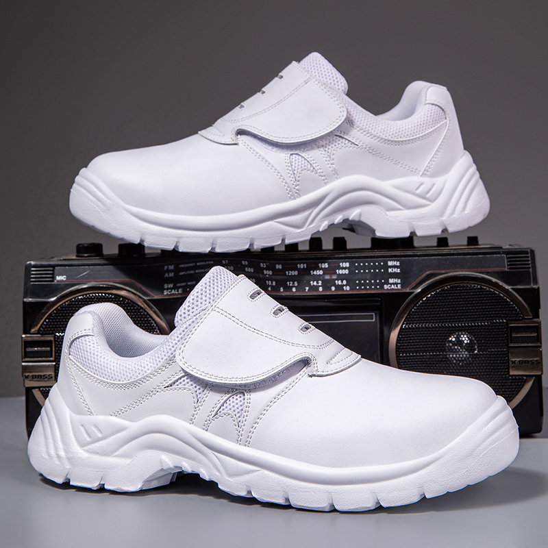 รองเท้าเซฟตี้คนทำงานหนังนิ่มมี - Men Shoes White Colour บทวิจารณ์และราคา