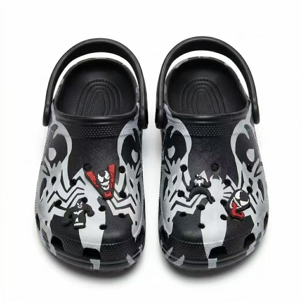 รองเท้าแตะลายพิมพ์ Venom สีดำ- - Men'S Shoes Black And White บทวิจารณ์และราคา