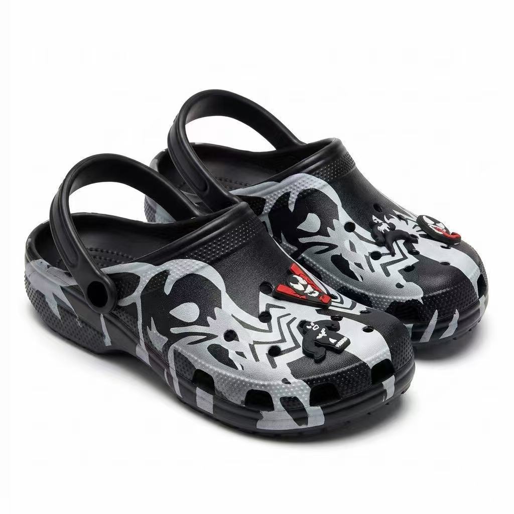 รองเท้าแตะลายพิมพ์ Venom สีดำ- - Men'S Shoes Black And White บทวิจารณ์และราคา