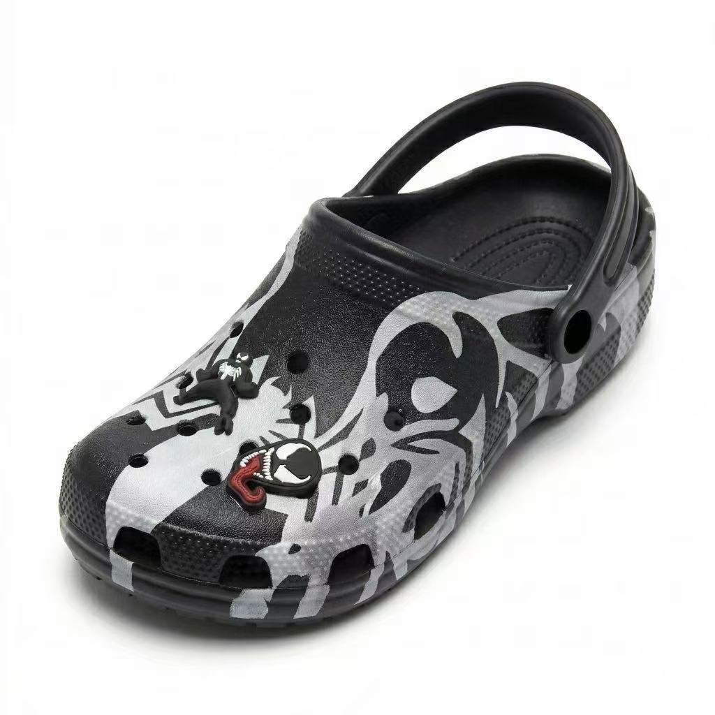 รองเท้าแตะลายพิมพ์ Venom สีดำ- - Men'S Shoes Black And White บทวิจารณ์และราคา