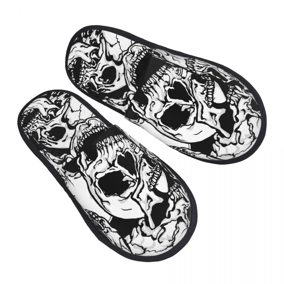 รองเท้าแตะในบ้านลายหัวกะโหลกขา - Men'S Shoes Black And White บทวิจารณ์และราคา