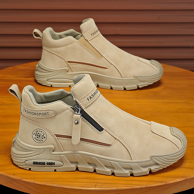 รองเท้าบูทสั้นแบบมีซิปสำหรับผู - Men'S Shoes Zipper บทวิจารณ์และราคา