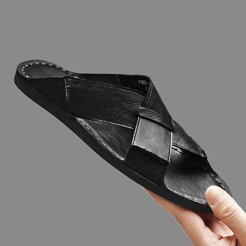 รองเท้าแตะหนังแท้แฟชั่นสำหรับผ - Men'S Shoes Temu บทวิจารณ์และราคา