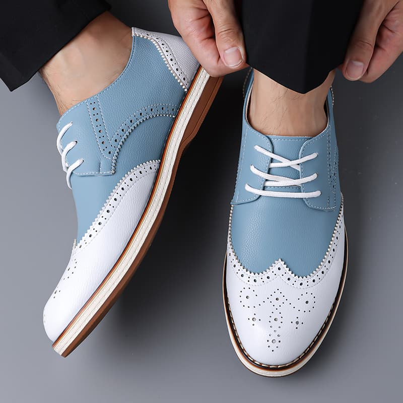รองเท้าออกซ์ฟอร์ดแบบผูกเชือกสี - Men'S Shoes Temu บทวิจารณ์และราคา