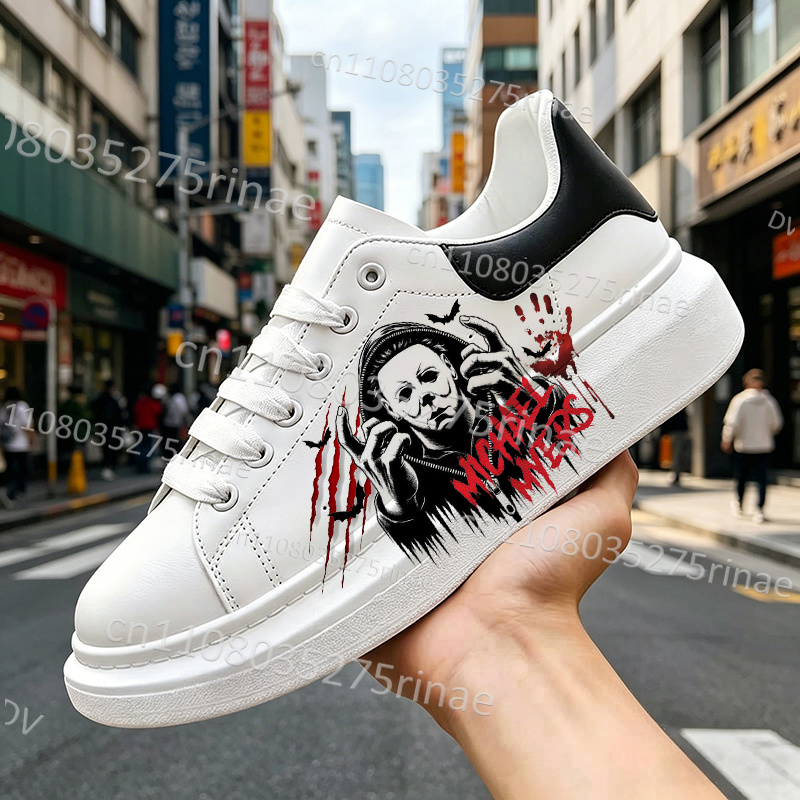 รองเท้าเทนนิสสีขาวลายพิมพ์สีดำ - Men Shoes Myer บทวิจารณ์และราคา