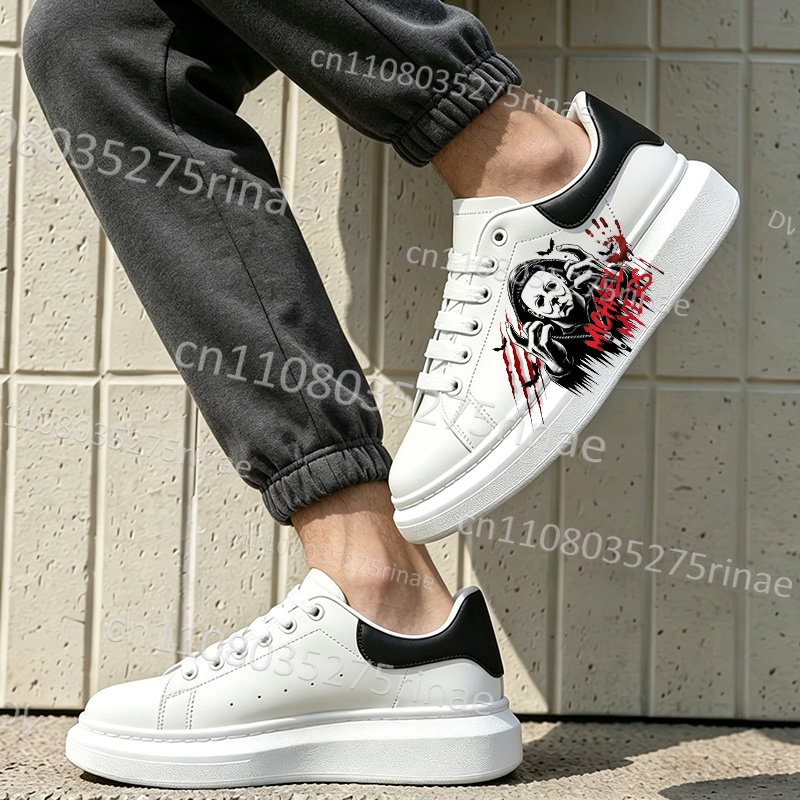รองเท้าเทนนิสสีขาวลายพิมพ์สีดำ - Men Shoes Myer บทวิจารณ์และราคา