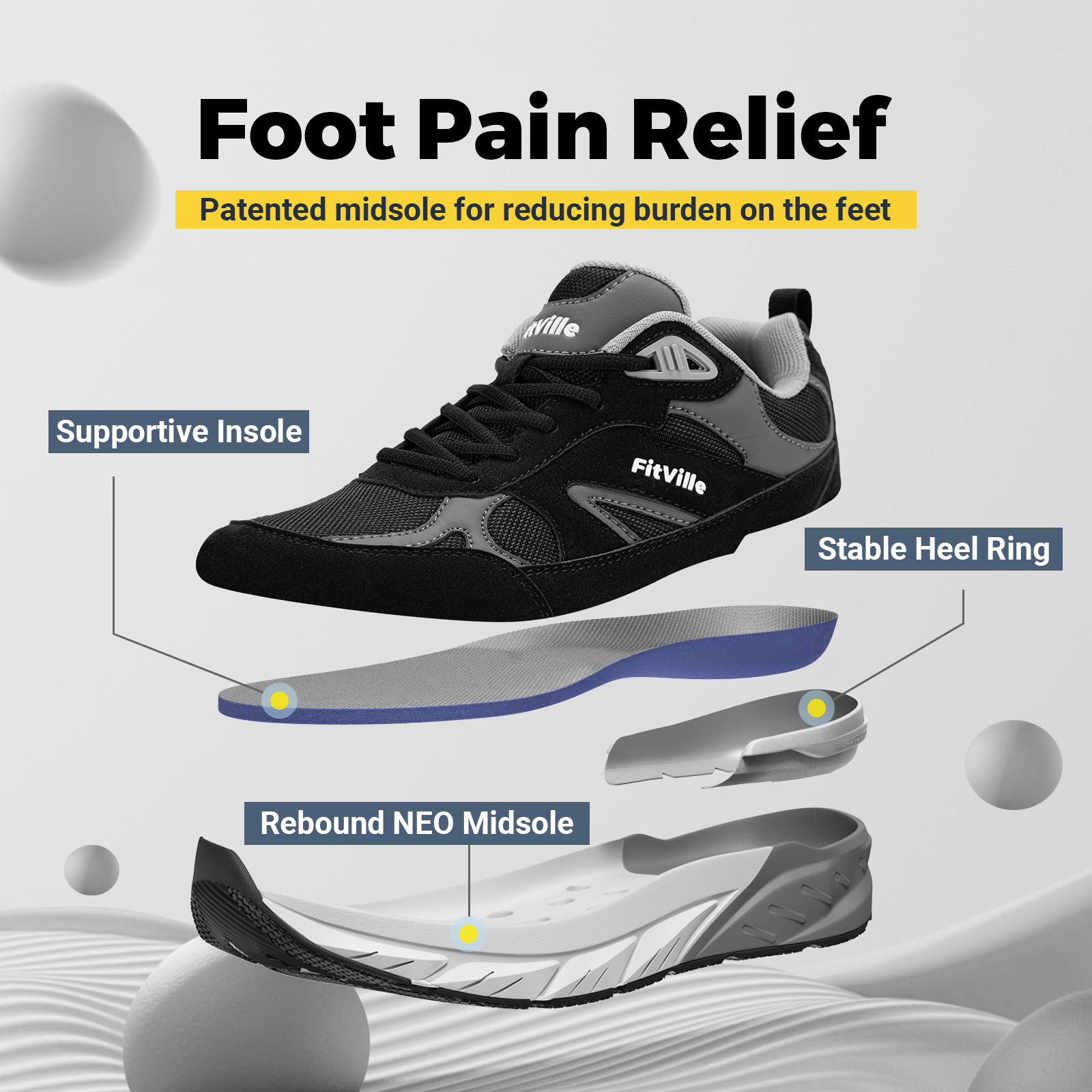 รองเท้าเดินฟิตวิลล์ รองเท้าผ้า - Men'S Shoes For Gym บทวิจารณ์และราคา