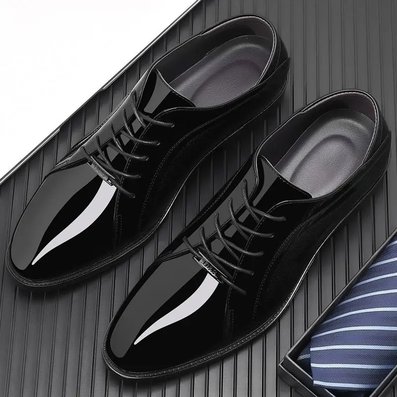 รองเท้าผู้ชายสีดำสดใส สไตล์ลำล - Men Shoes Clearance บทวิจารณ์และราคา
