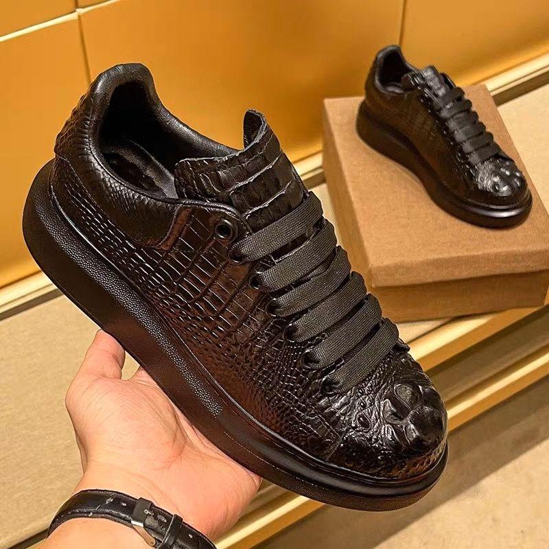 รองเท้าผ้าใบผู้ชายลายจระเข้สีด - Men'S Shoes Temu บทวิจารณ์และราคา