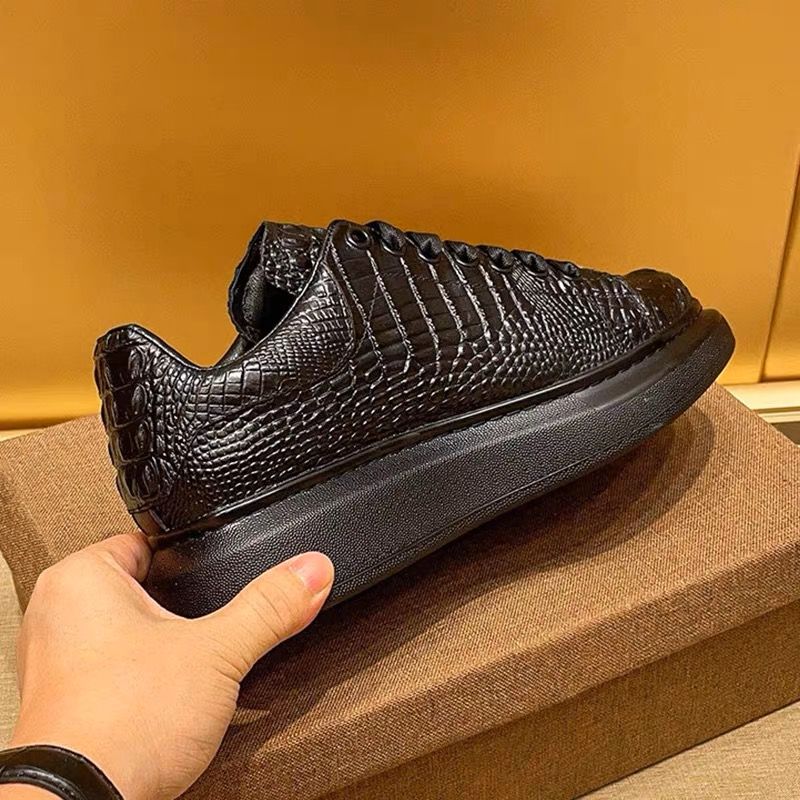 รองเท้าผ้าใบผู้ชายลายจระเข้สีด - Men'S Shoes Temu บทวิจารณ์และราคา