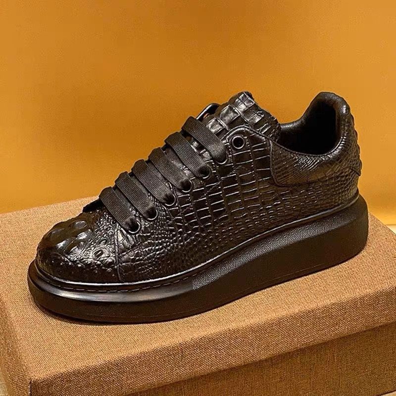รองเท้าผ้าใบผู้ชายลายจระเข้สีด - Men'S Shoes Temu บทวิจารณ์และราคา