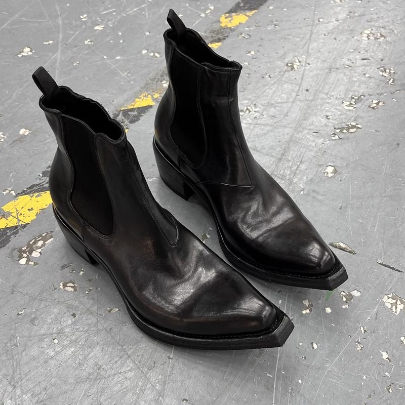 รองเท้าบูทเชลซีทรงหุ้มข้อ ดีไซ - Men'S Shoes Temu บทวิจารณ์และราคา