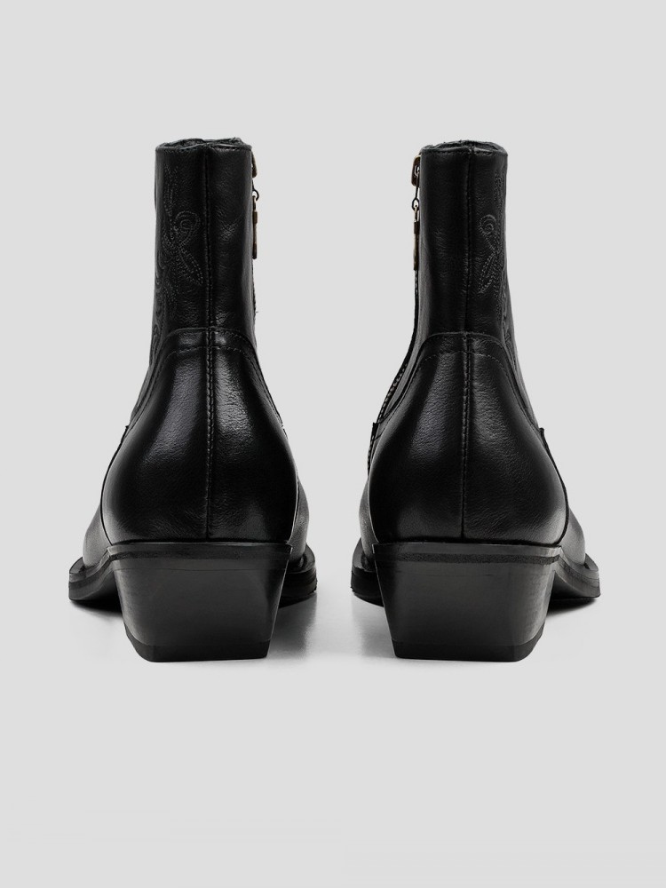 รองเท้าบูทข้อเท้าหนังวัวแบบมีซ - Men'S Shoes Zipper บทวิจารณ์และราคา