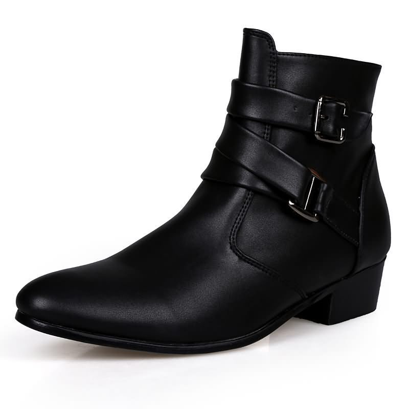 ผู้ชายหรูหรารองเท้าหนังเชลซีรอ - Men'S Shoes Black And White บทวิจารณ์และราคา