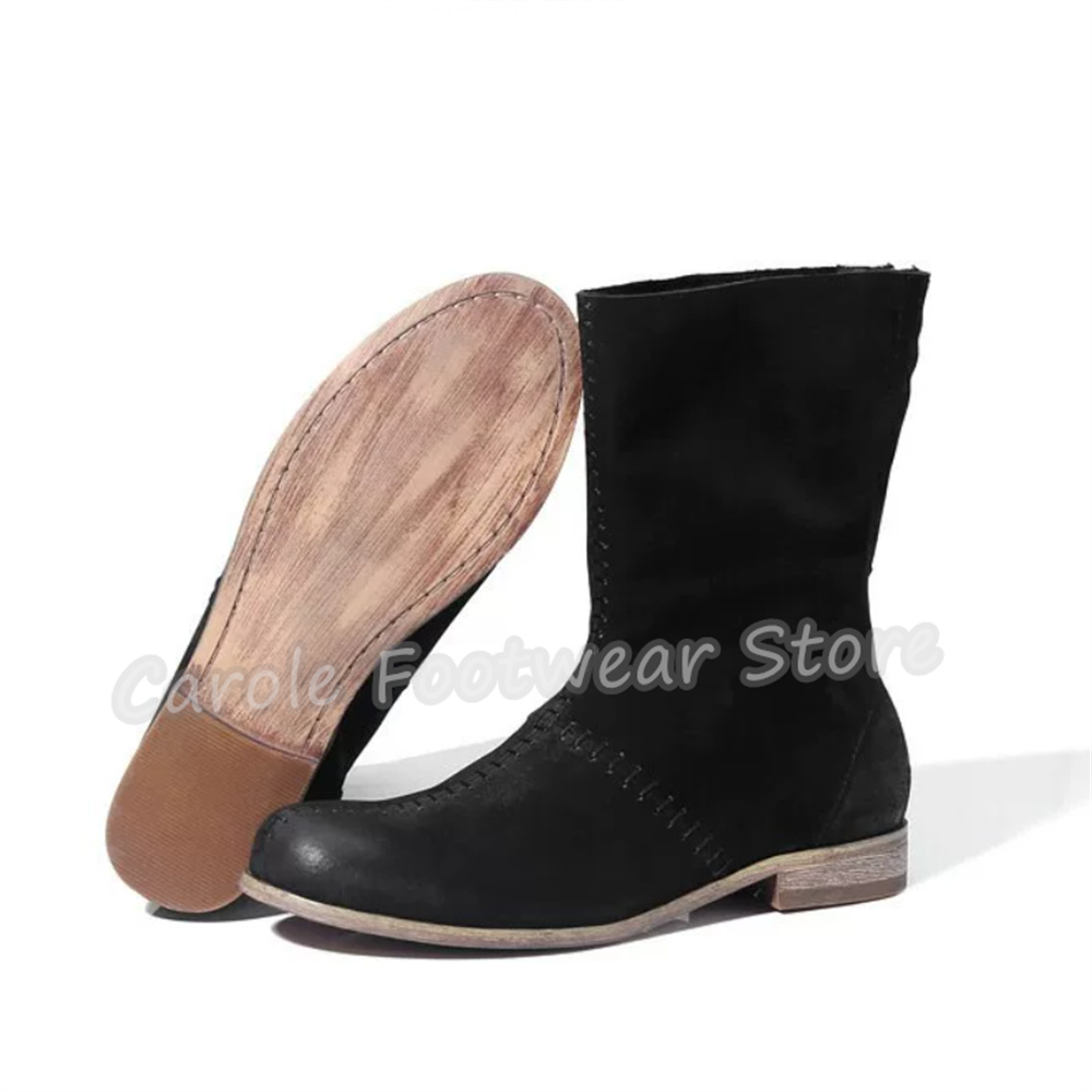 รองเท้าบูทผู้ชายสไตล์อังกฤษ หน - Men'S Shoes Zipper บทวิจารณ์และราคา
