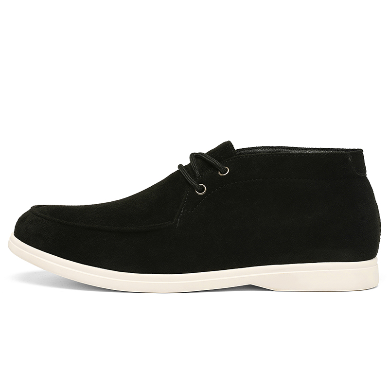 รองเท้าบูทชูคาหนังกลับสไตล์อัง - Men'S Shoes Black And White บทวิจารณ์และราคา