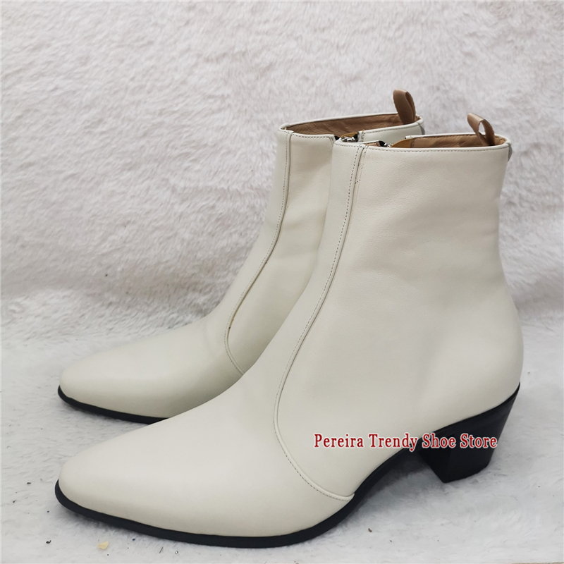 รองเท้าบูทเชลซีหนังวัวแท้สไตล์ - Men'S Shoes Black And White บทวิจารณ์และราคา