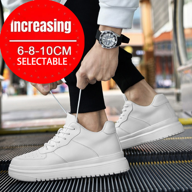 รองเท้าผ้าใบ Man รองเท้าความสู - Men Shoes White Colour บทวิจารณ์และราคา