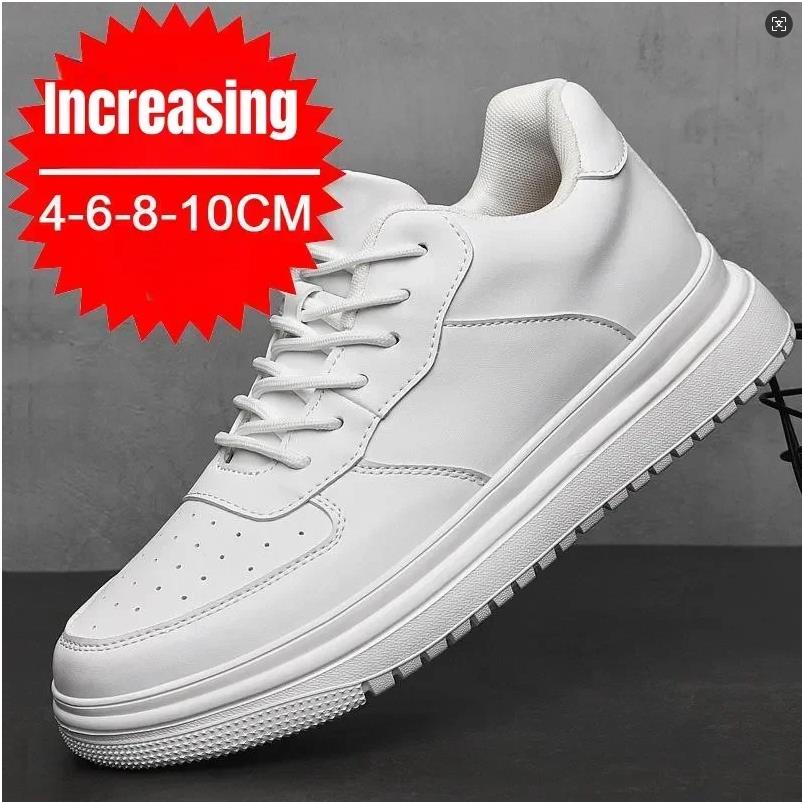รองเท้าผ้าใบ Man รองเท้าความสู - Men Shoes White Colour บทวิจารณ์และราคา