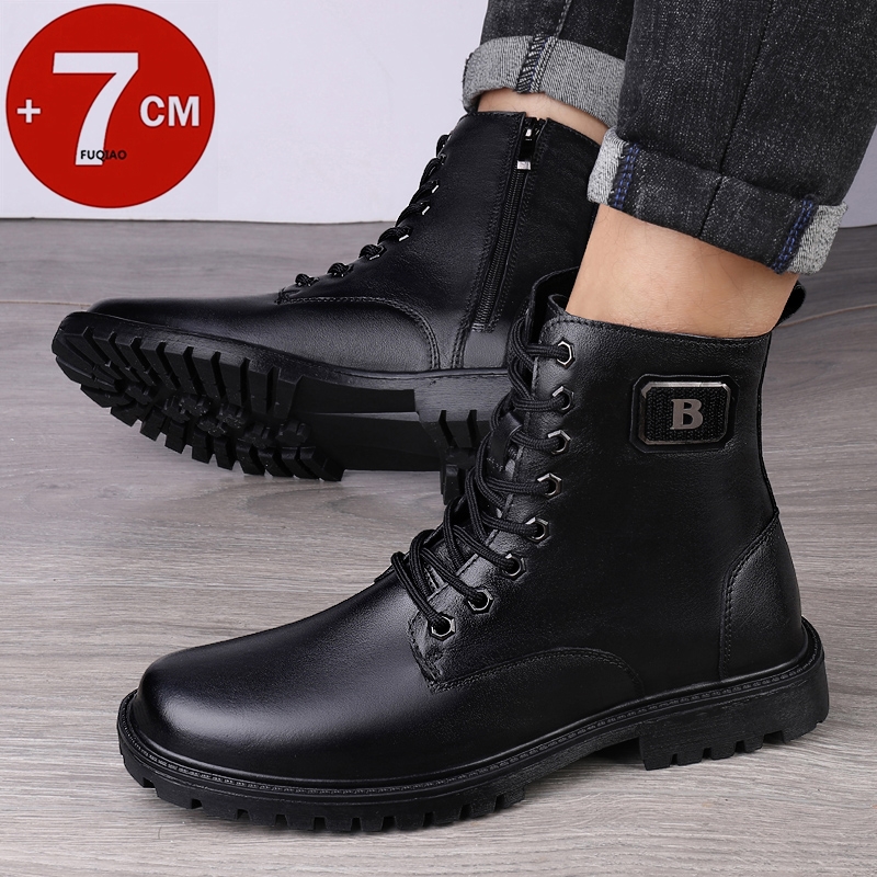 รองเท้าบูทหนังเพิ่มความสูง 6 ซ - Men'S Shoes Height Increase บทวิจารณ์และราคา
