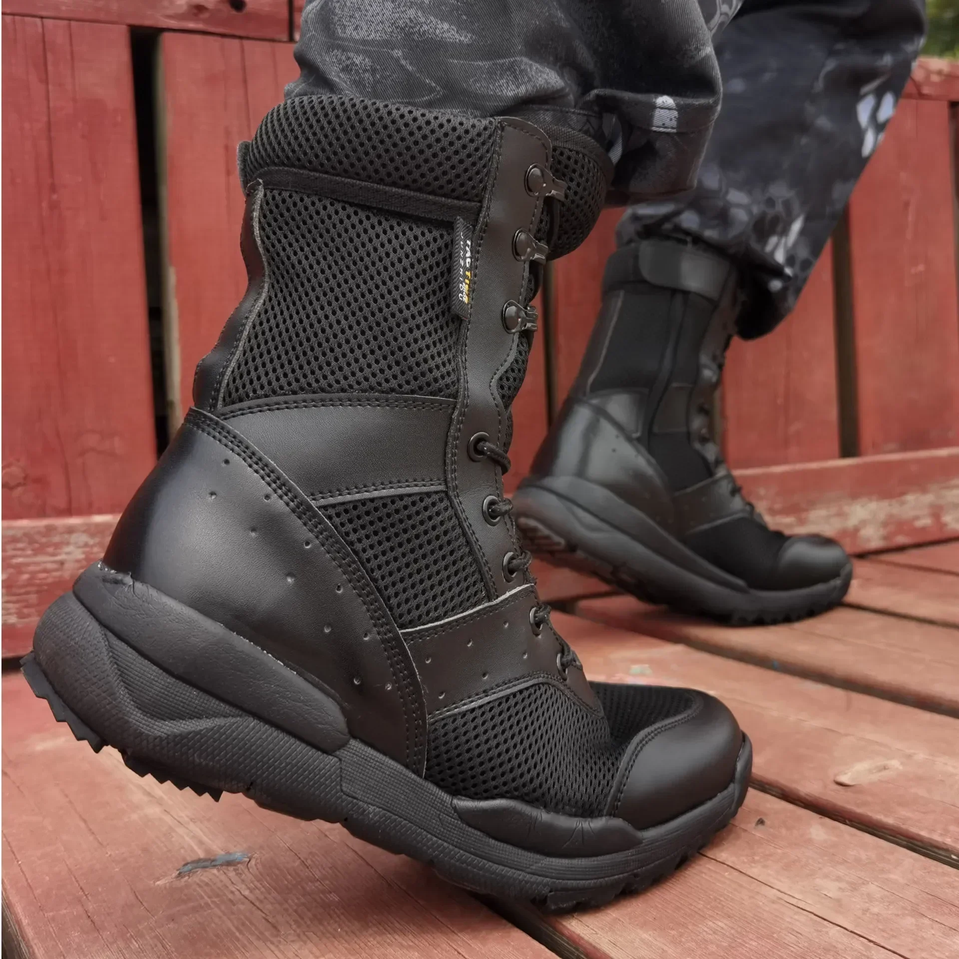 รองเท้าบูทฝึกซ้อมฤดูร้อน รองเท - Men'S Shoes Zipper บทวิจารณ์และราคา